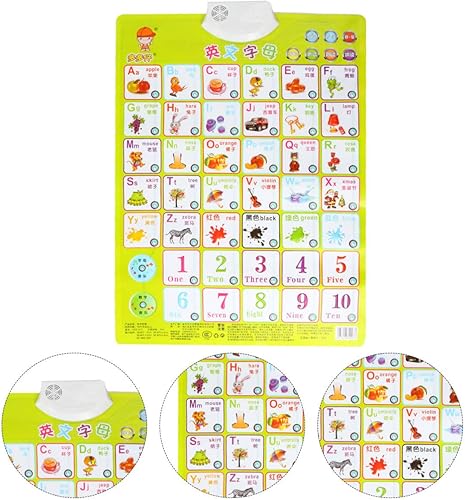 Miniatura 9 de Tofficu 2 unids preescolar para chino hablar electrónico de pared educativa vocabulario digital aprendizaje educación cartel niños niños niños bebé