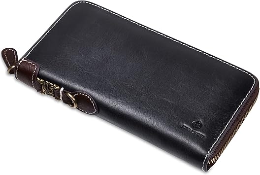 Amazon 財布 メンズ 長財布 本革 Ykk仕様 ラウンドファスナー カジュアルにお洒落で職人が 多機能 に設計した 大容量 の 革財布 インディゴブルー Fire Crave 財布