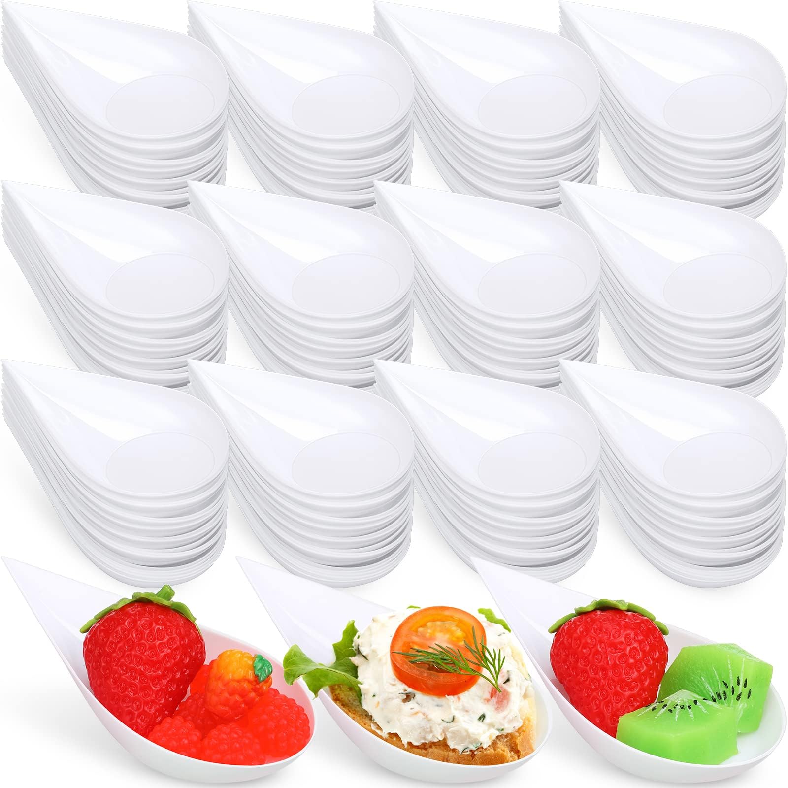 400 Pcs 4 Inch Plastic Appetizer Spoons Tasting Spoons