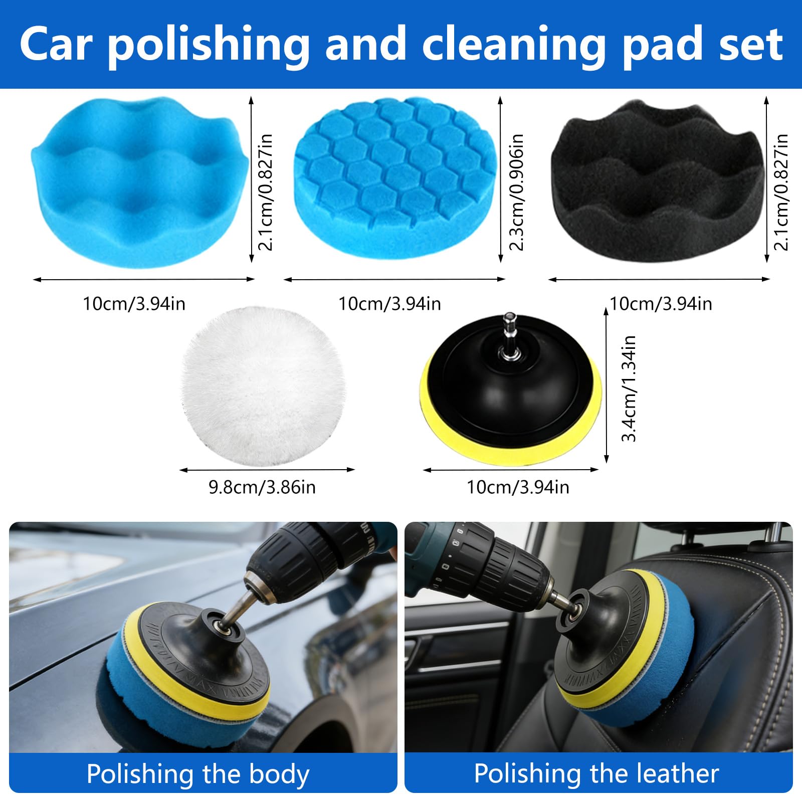 Kit Nettoyage Voiture, 31 Pièces Kit de Brosse Nettoyage Voiture pour L'intérieur et L'extérieur, avec Brosse, Éponges de Polissage et Plus, pour Fentes de Ventilation, Roues, Surfaces