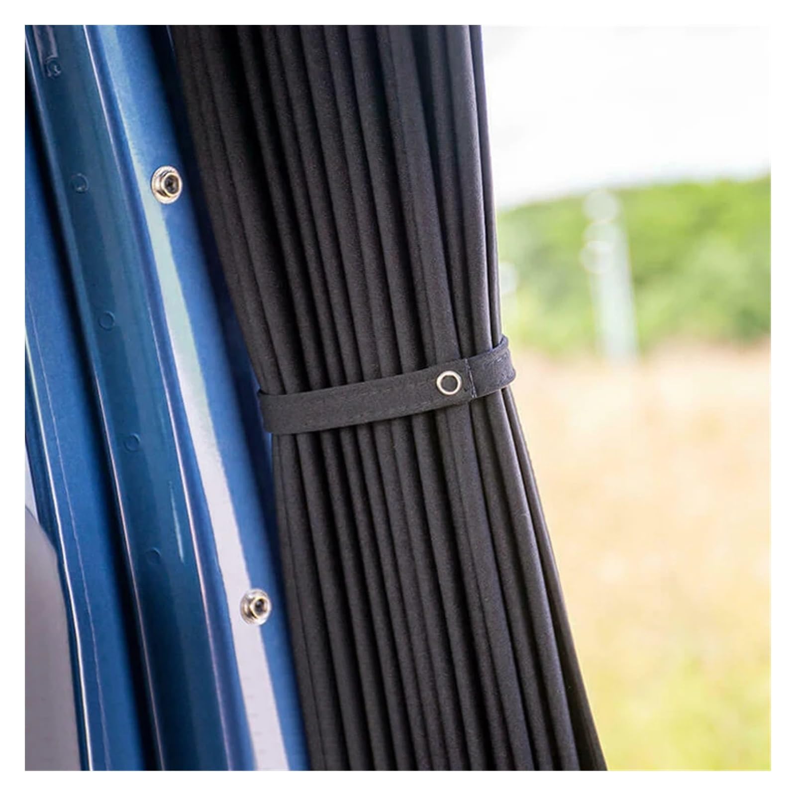 Vitres Latérales Pare Soleil Noir/gris 50*47 Cm Rail Plastique Extensible Latérale Voiture Pare-soleil Rideau Fenêtre Automatique Avec Cordon Élastique Pour VW T5 T6 2003 - 2015 Protege Soleil(Le noir