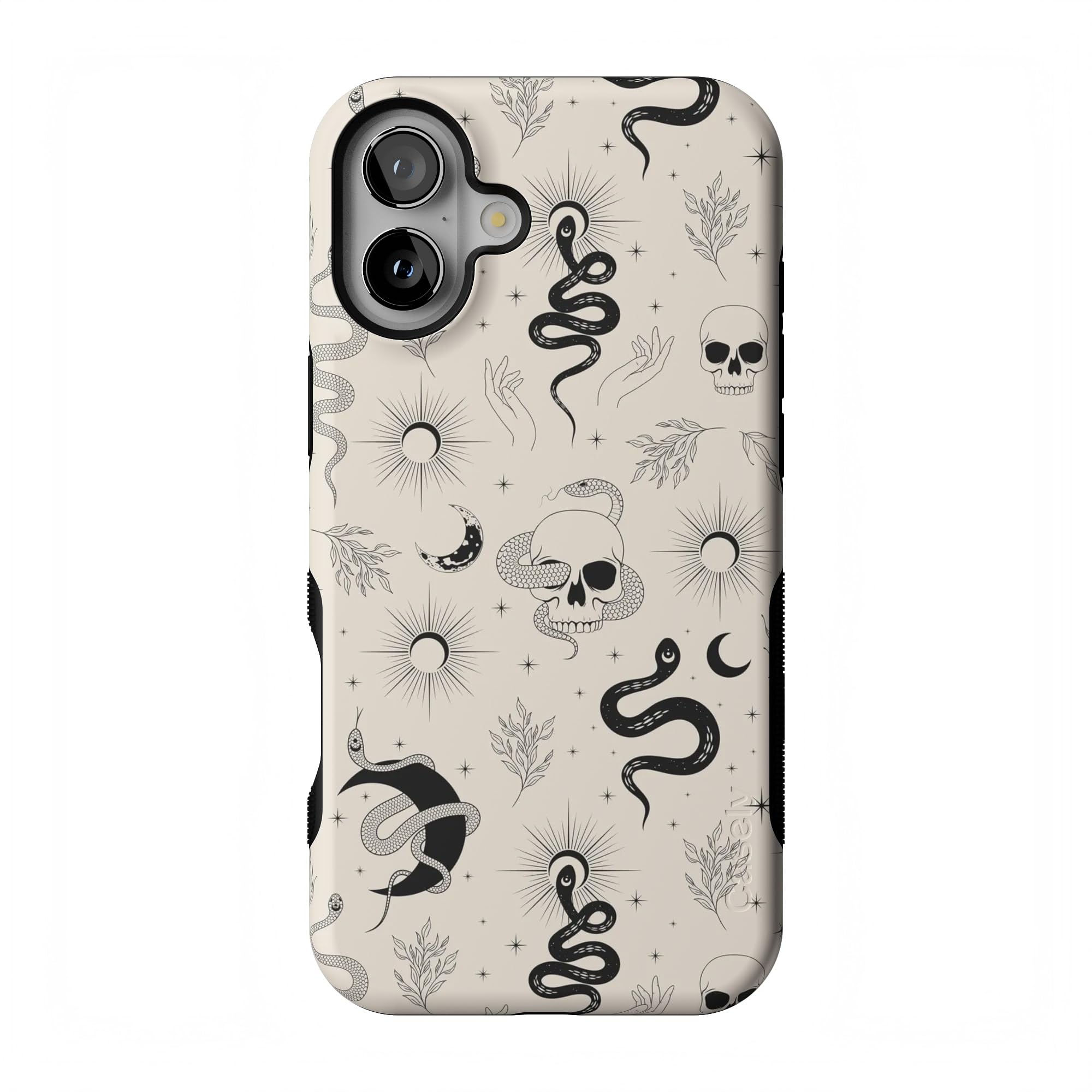 Casely iPhone 16 Plus Case | No Further Explanation | Snakes & Skulls | Bold Protective Design | Compatible with MagSafe