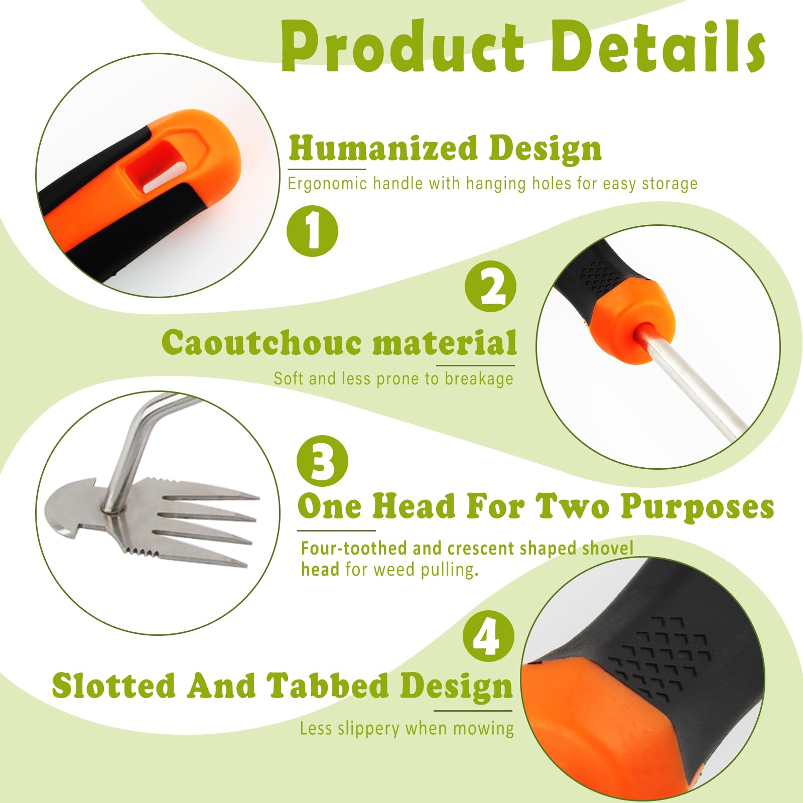 Estirpatore Manuale Erbacce Relaxdays - Strappa Radici Con Espulsione - 37 Cm - Verde/Argento - Foto 3