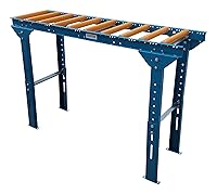 Vista 12 de Ultimation Soporte de rodillo ligero con altura ajustable y rodillos transportadores de acero, acero galvanizado de 12 pulgadas x 3 pies, ideal