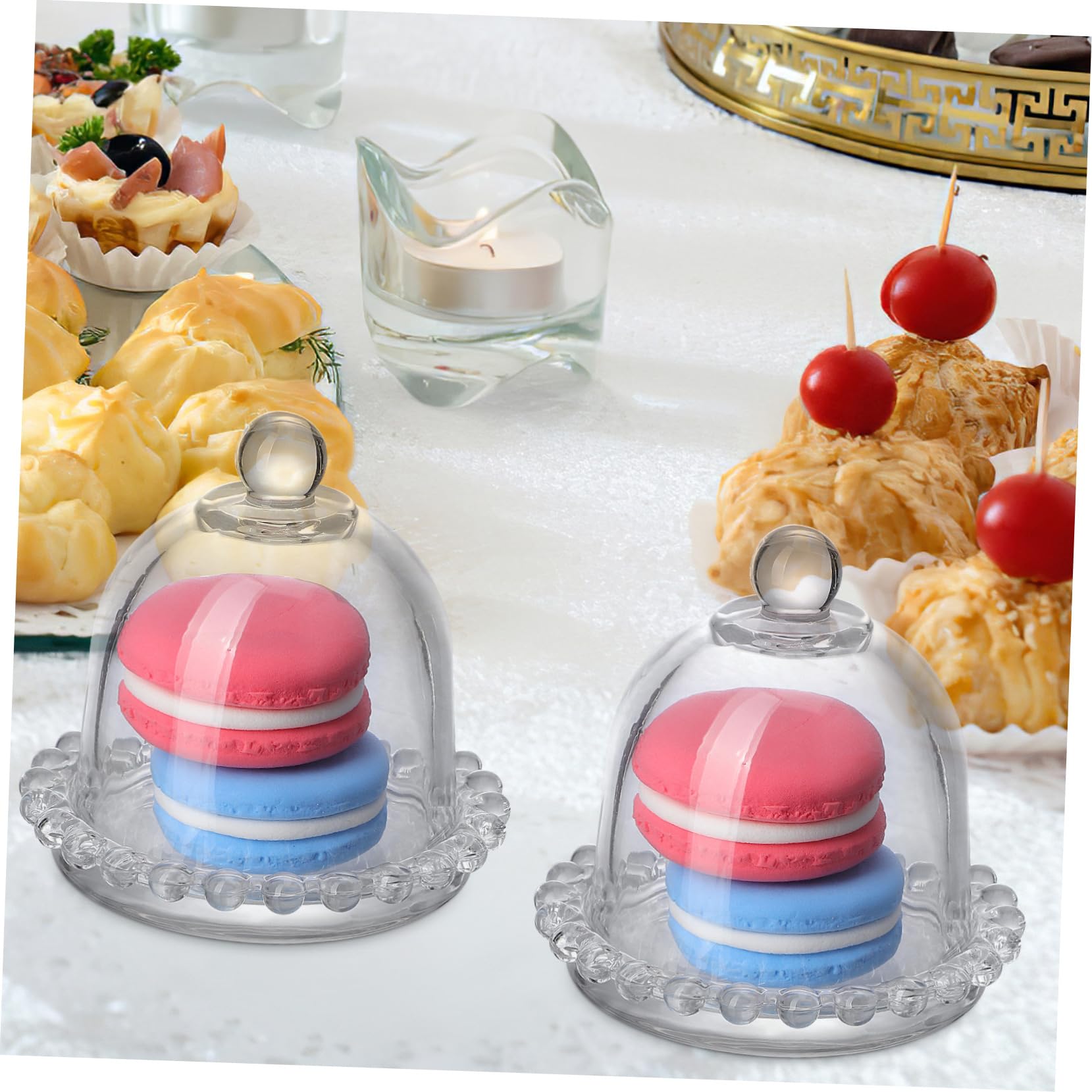 Mikikit 5 piezas de Frutas Transparente de Tapa Protectora para Pasteles y Postres para Exposición Cocina y Repostería