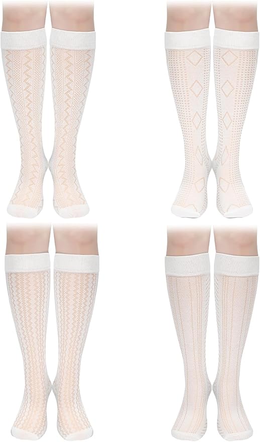 Amazon.com: BOARDFEB 4 Pair Oktoberfest Socks, German Dirndl Lace ...