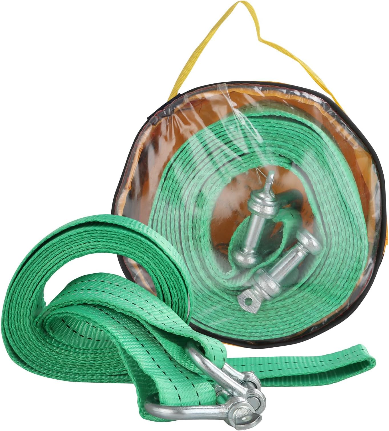 ZOFUN 2 Roll 5 Meters Tow Straps, Green Car Tow Rops for Cars with U ...