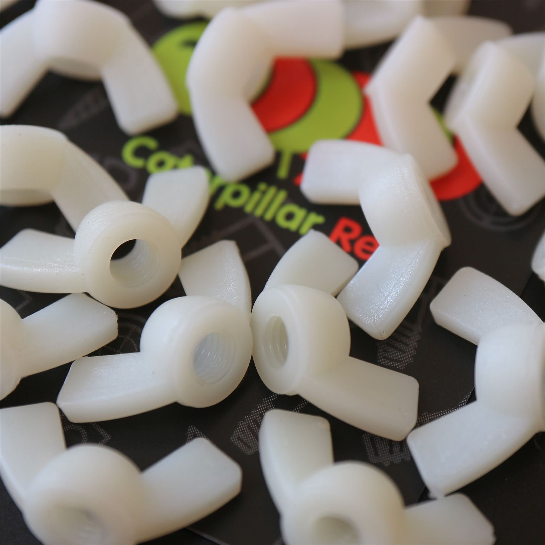 20x Tuercas de mariposa M5 de Nylon natural, tornillos de Plástico Nylon