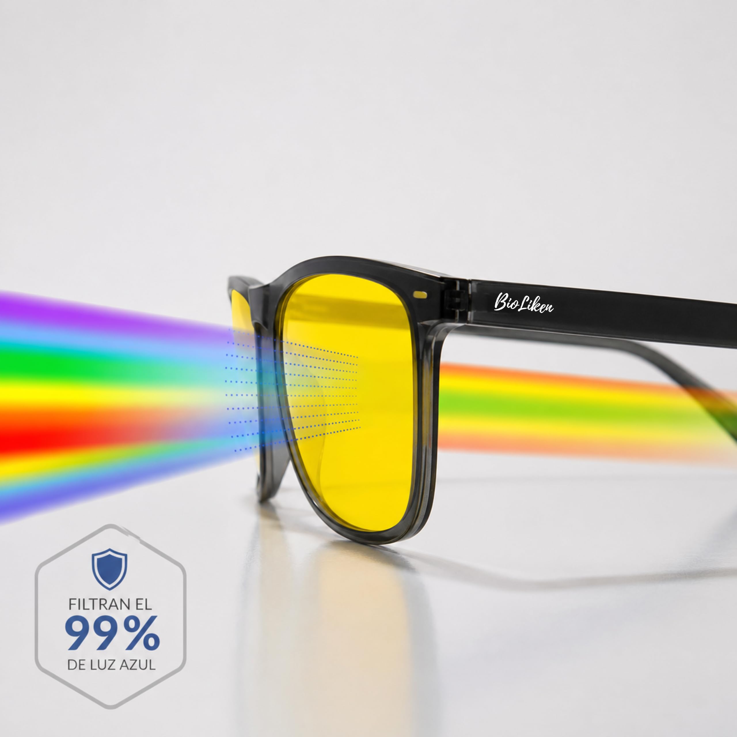 Gafas de Bloqueo de Luz Azul 99%, Antifatiga, Unisex Adulto, Protección Ocular contra Pantallas y Luz Artificial, Libres BPA.