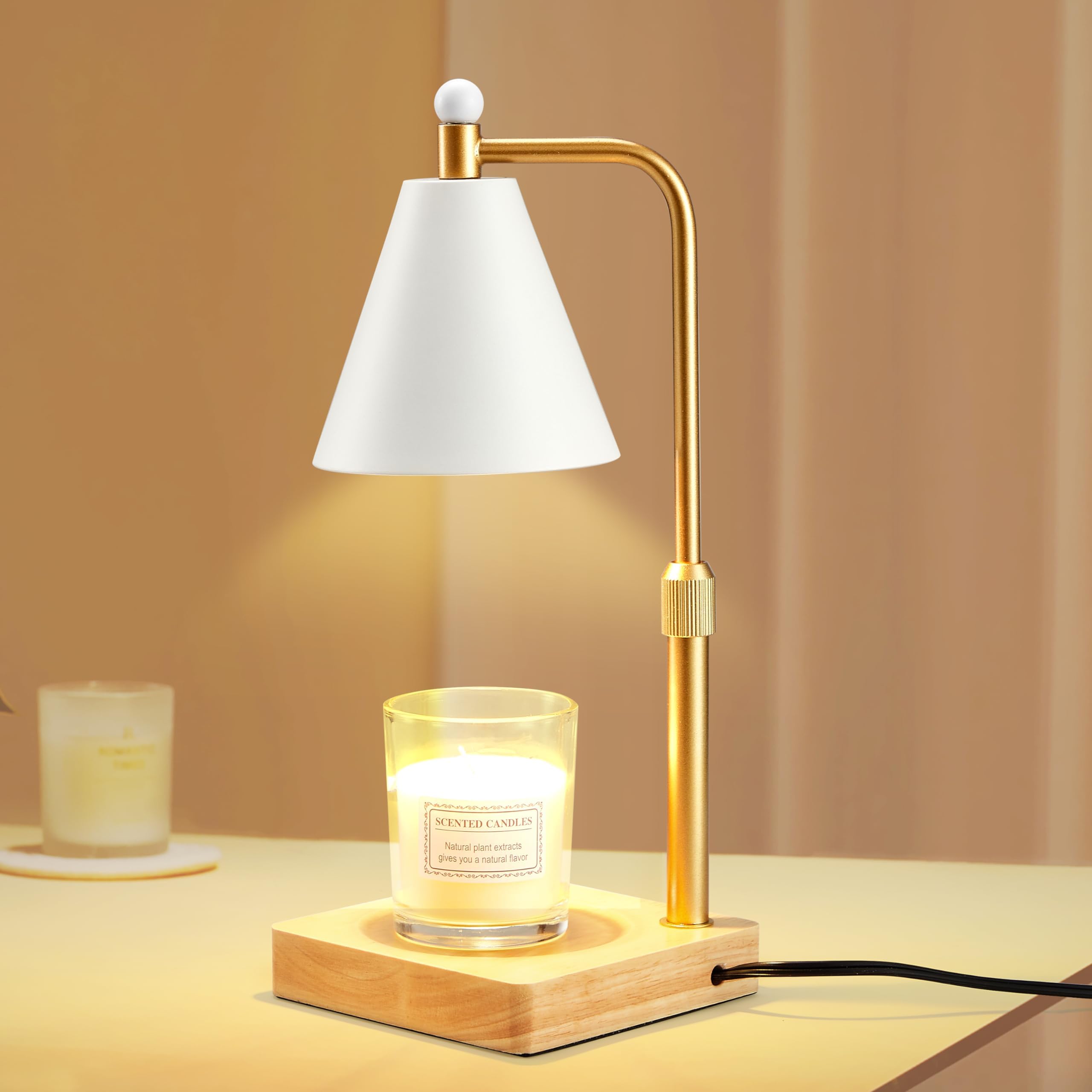 Wax Melt Warmer Lamp Candle Warmer Lamp With Timer & Dimmer - Adjustable Height, Vintage Style, Flameless For Melting Scented Candles Timer Dimmer Warmer Lamp