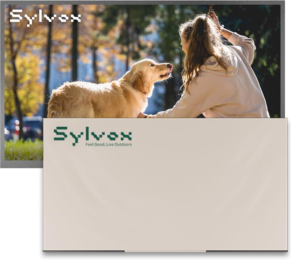 SYLVOX 65" Outdoor TV with Cover, Anti‑Glare, Dolby Atmos, Google TV