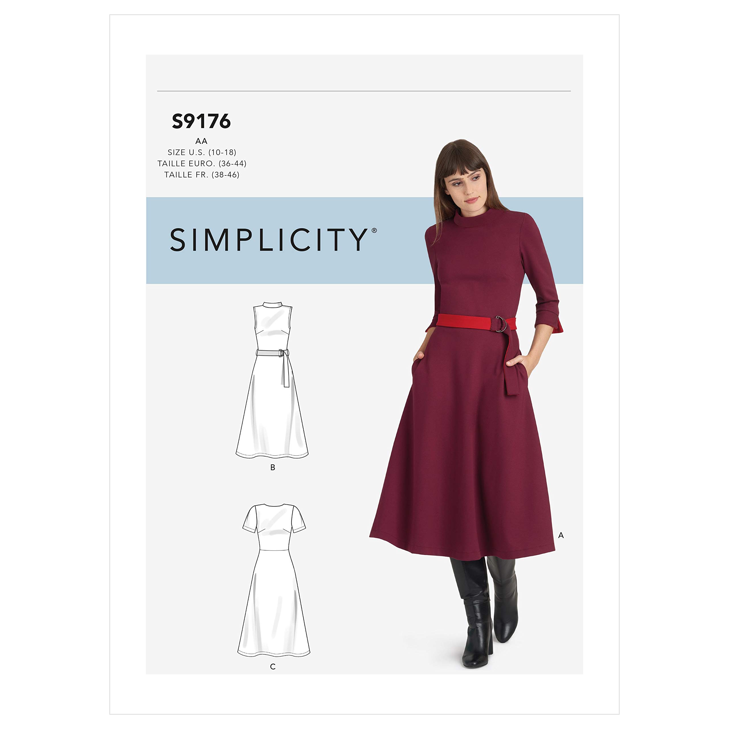 Image secondaire de Patron de Couture Simplicity 9176 pour Robes Ajustées et Évasées