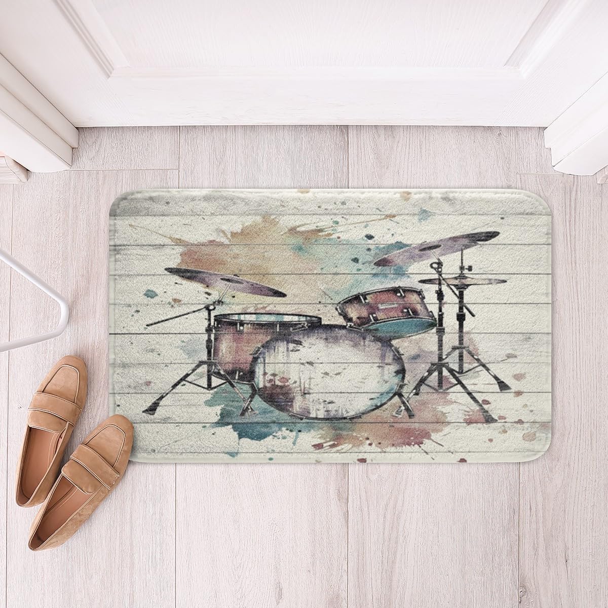 Feelyou Kids Drum Kit Bathroom Rug 16"x24" for Bathroom image 3