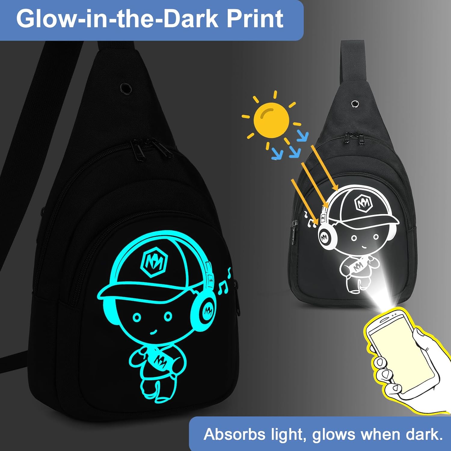 BLUBOON Small Sling Bag Crossbody Bags Camouflage Fanny Packs Chest Bag Travel Chest Gifts for Boys - Image 4