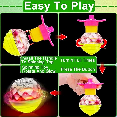 Miniatura 3 de Holiday Dealot Paquete de 16 camisetas giratorias iluminadas juguetes para la ansiedad recuerdos de fiesta para niños juguete ovni alivio del estrés