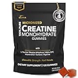 Creatine Monohydrate Gummies for Men & Women - Sugar Free & Vegan Advanced Formula W/L-Taurine + Vitamin B12 - for Muscle Strength, Muscles Builder, Recovery, Energy Boost, Pre-Workout Supplement