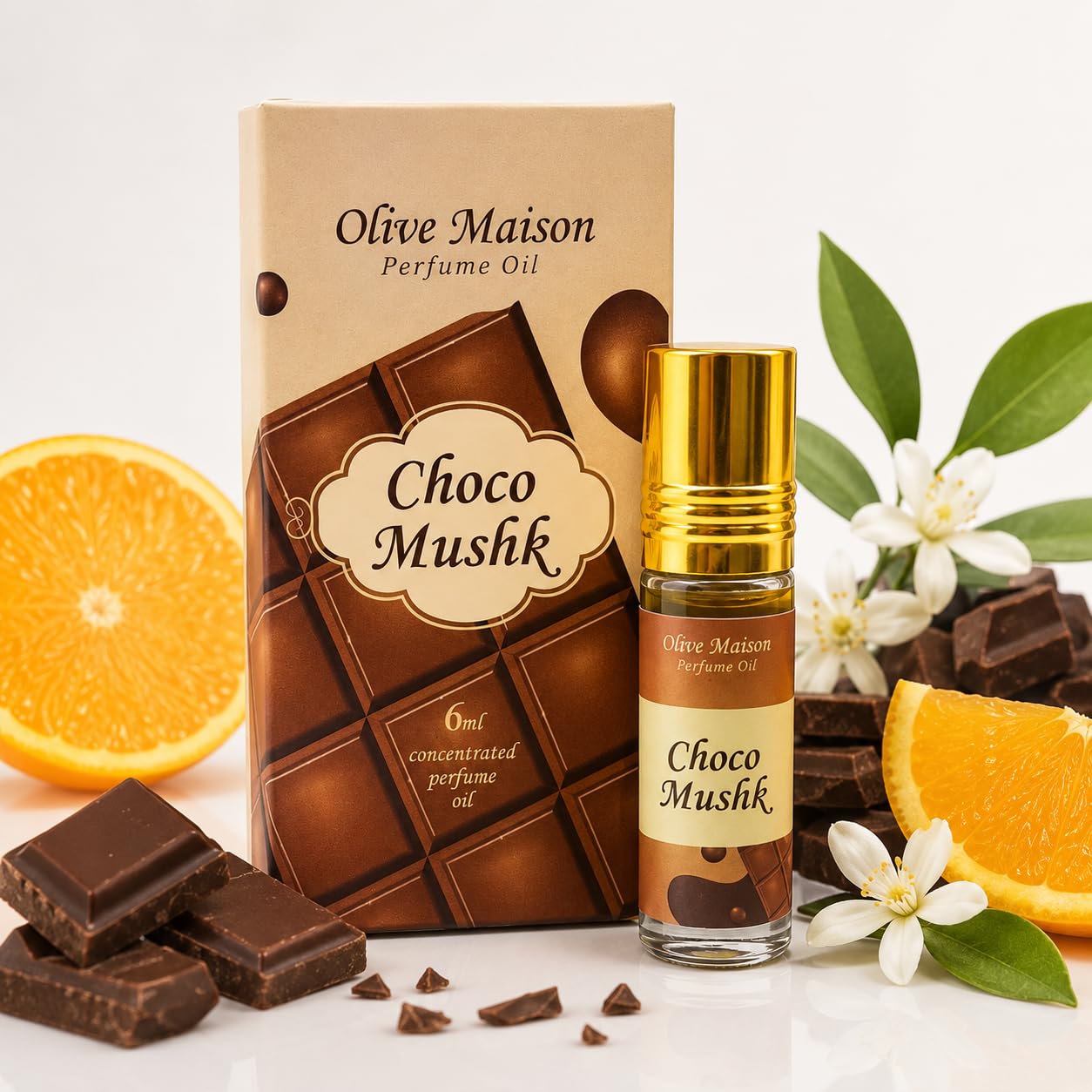 Choco Mushk Attar 6ml | Premium Alcohol-Free Long Lasting Roll-On Perfume Oil for Men & Women | Sweet Chocolate Musk Ittar-picture-58