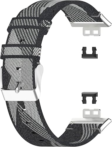Miniatura 3 de Pulsera de nailon compatible con Huawei Watch Fit, Watch Fit New, Watch Fit New Edición Especial B39, correa de repuesto de silicona suave para