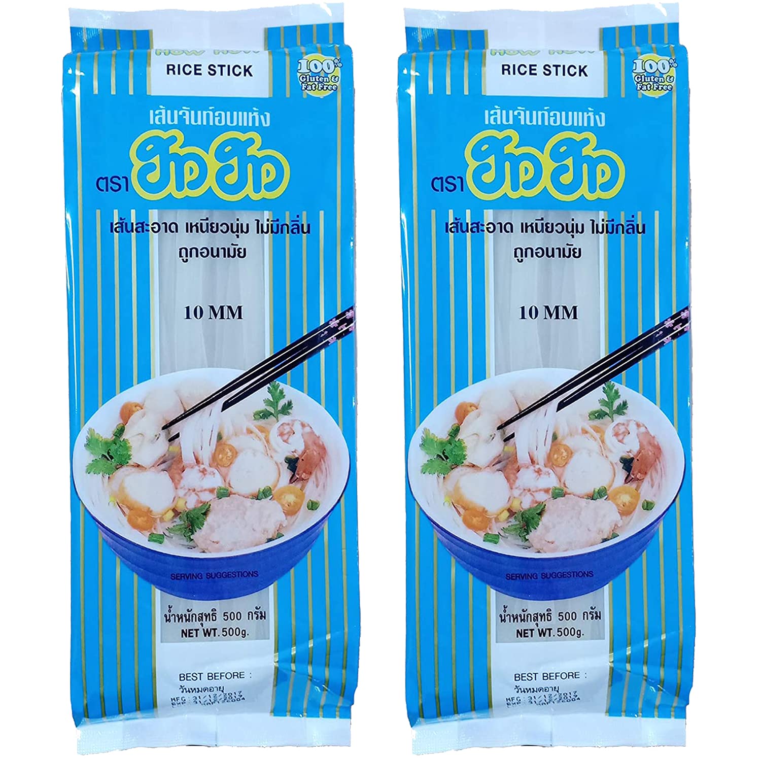 How-How Rice Stick Noodles - 10mm, 2 x 500 g (B095NBYP2H) Amazon Price History, Amazon Price Tracker