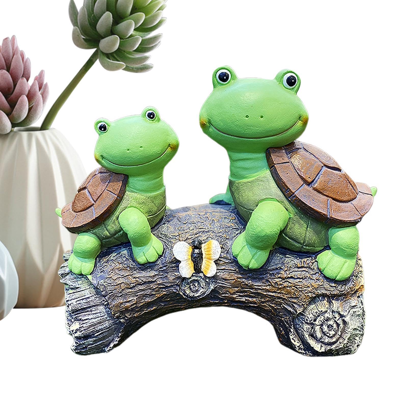 Décoration solaire de jardin tortue avec lumières LED d'extérieur étanches