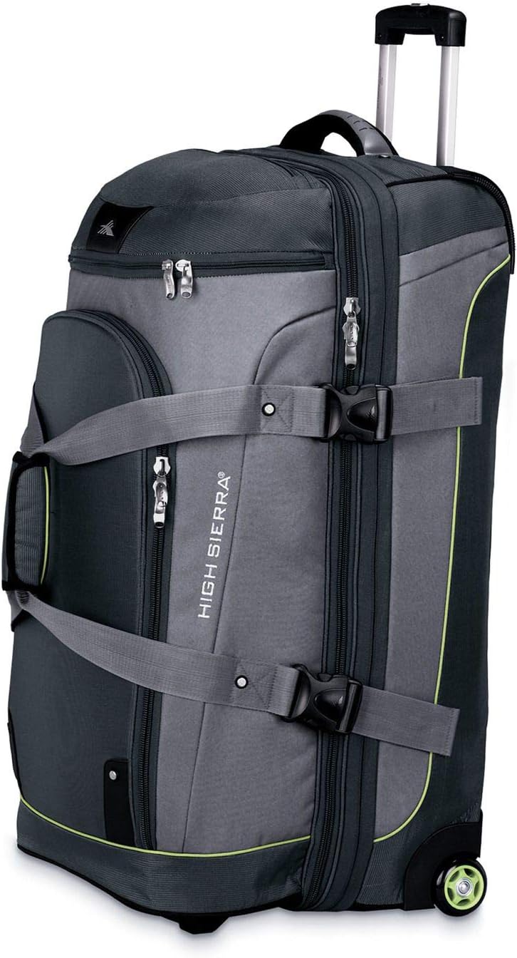 High Sierra 32" Drop Bottom Wheeled Duffle (Graphite/Titanium/Spring