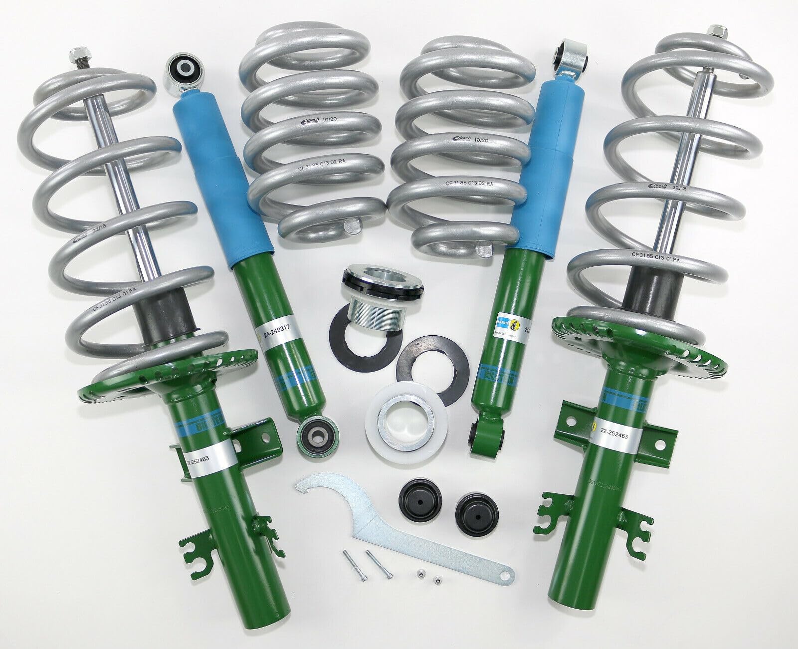 1022866 B6 KOMFORT HA Kit di molle di altezza per sospensione a vite +35mm incl. Certificato per T5 T6 VW-B6-KO-LIFT-5