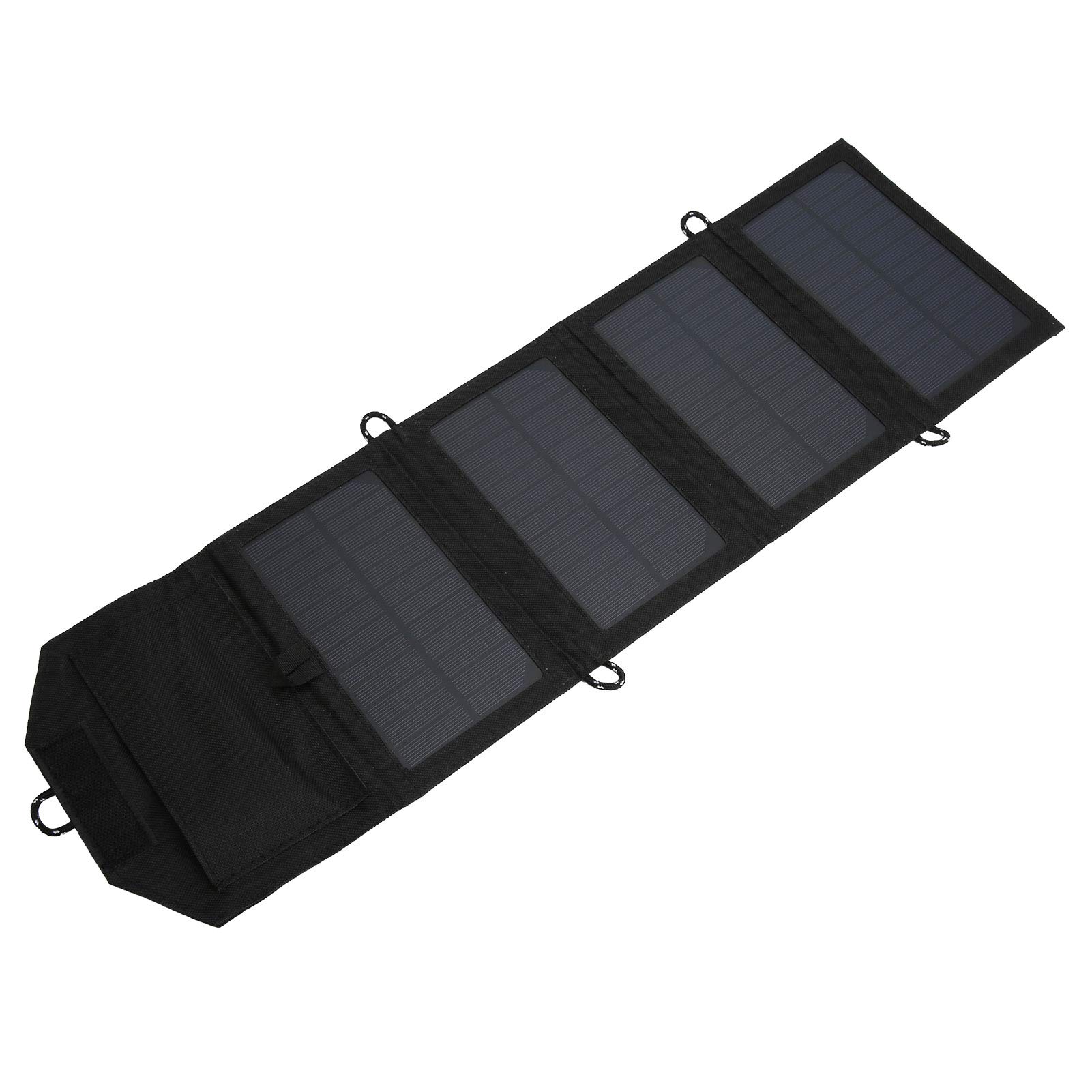 Składany przenośny panel słoneczny 7,2 W z interfejsem USB do ładowania telefonu (czarny)