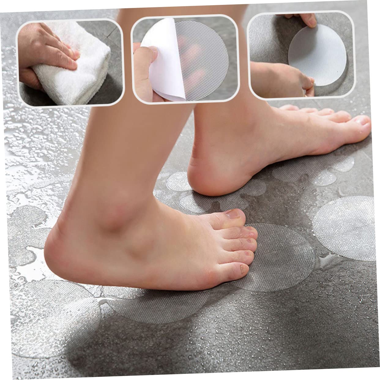 IMIKEYA 3 Juegos Baño Pegatinas Antideslizantes Apliques Antideslizantes Suelo Antideslizante Pegatinas Cinta Antideslizante para Tiras De Bañera Antideslizantes Orange Mañana