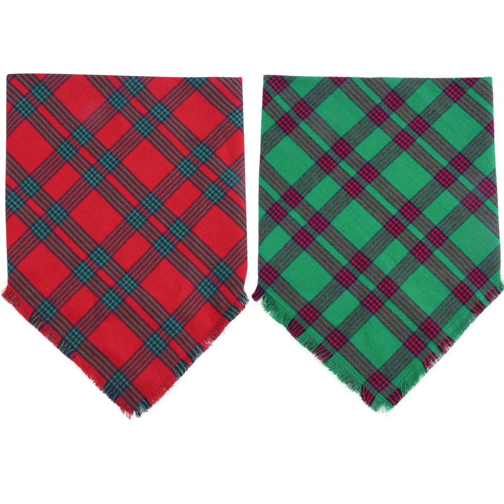 Paquete de 2 pañuelos de Navidad Reversibles para Perros, Gatos, Mascotas, Animales