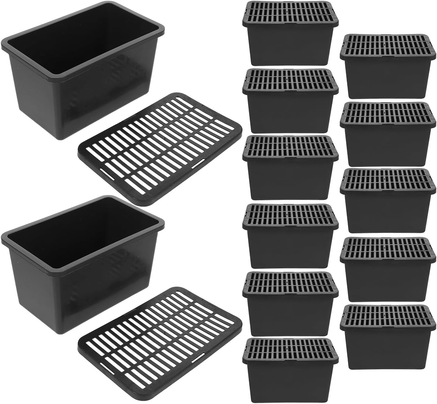 15pcs Plastic Reptile Carrier Box with Lid, Breathable Small Animal Transport Container for Turtles, Lizards, and Hamsters, Portable Pet Breeding and Travel Terrariums