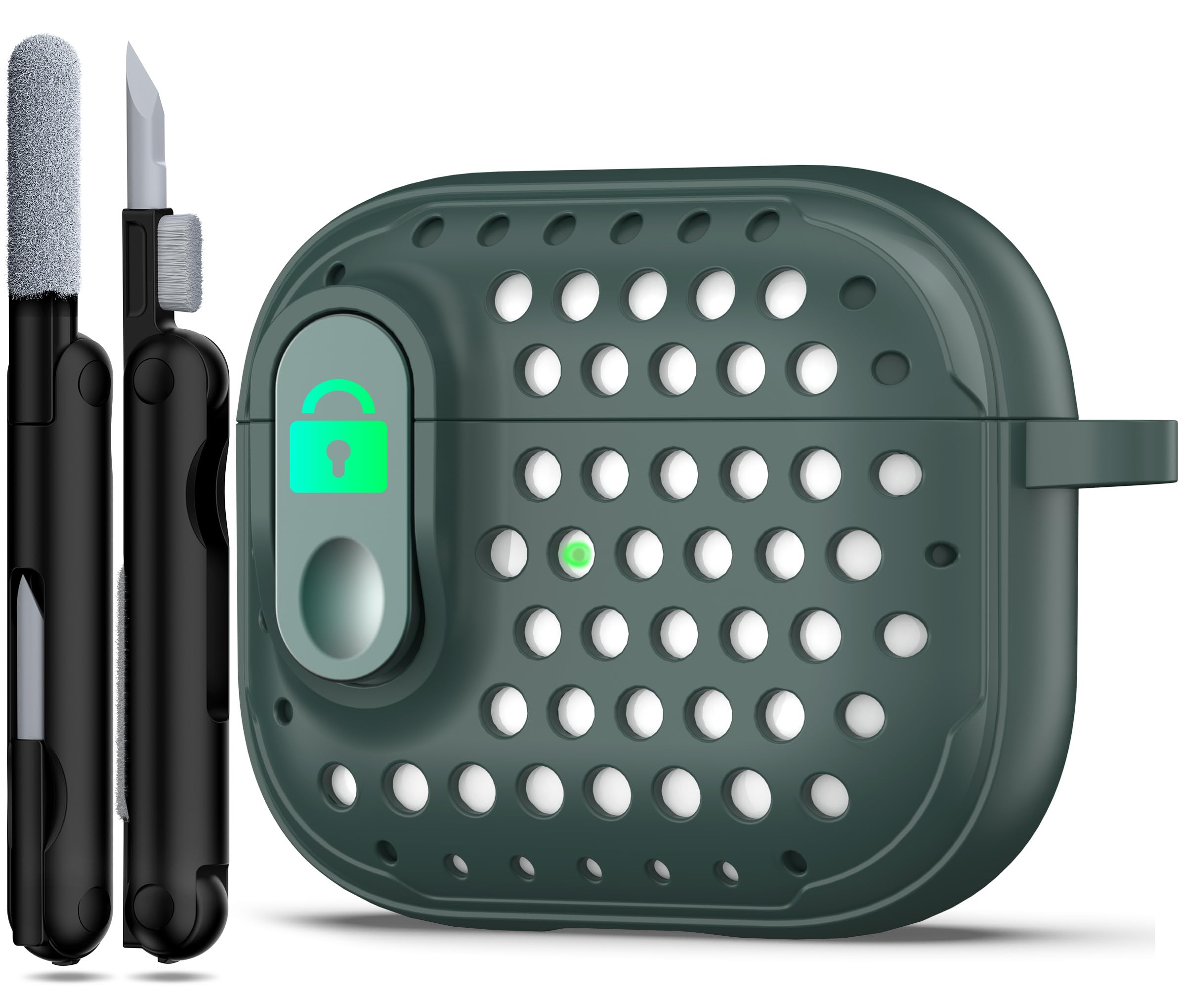 RFUNGUANGO Compatible with Airpods 2nd /1st Case,Automatic Pop-up with Safety Lock Clip, Full Body Shockproof Hard Case with Keychain Compatible with AirPods case,starry sky — view 52