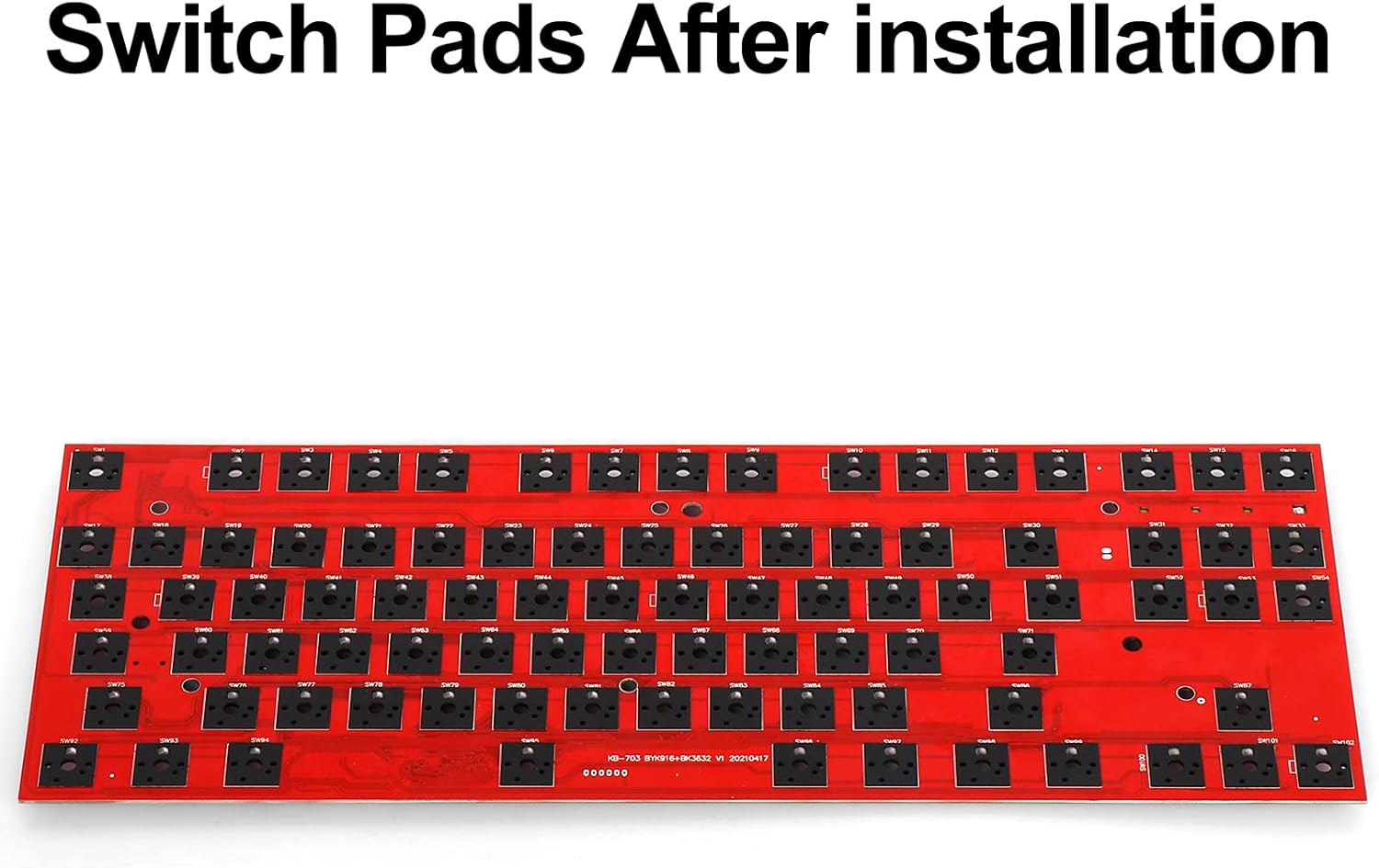 Buy RUNJRX Felt Keyboard PCB Foam 64 Left Layout,EVA Switch Pads 120Pcs