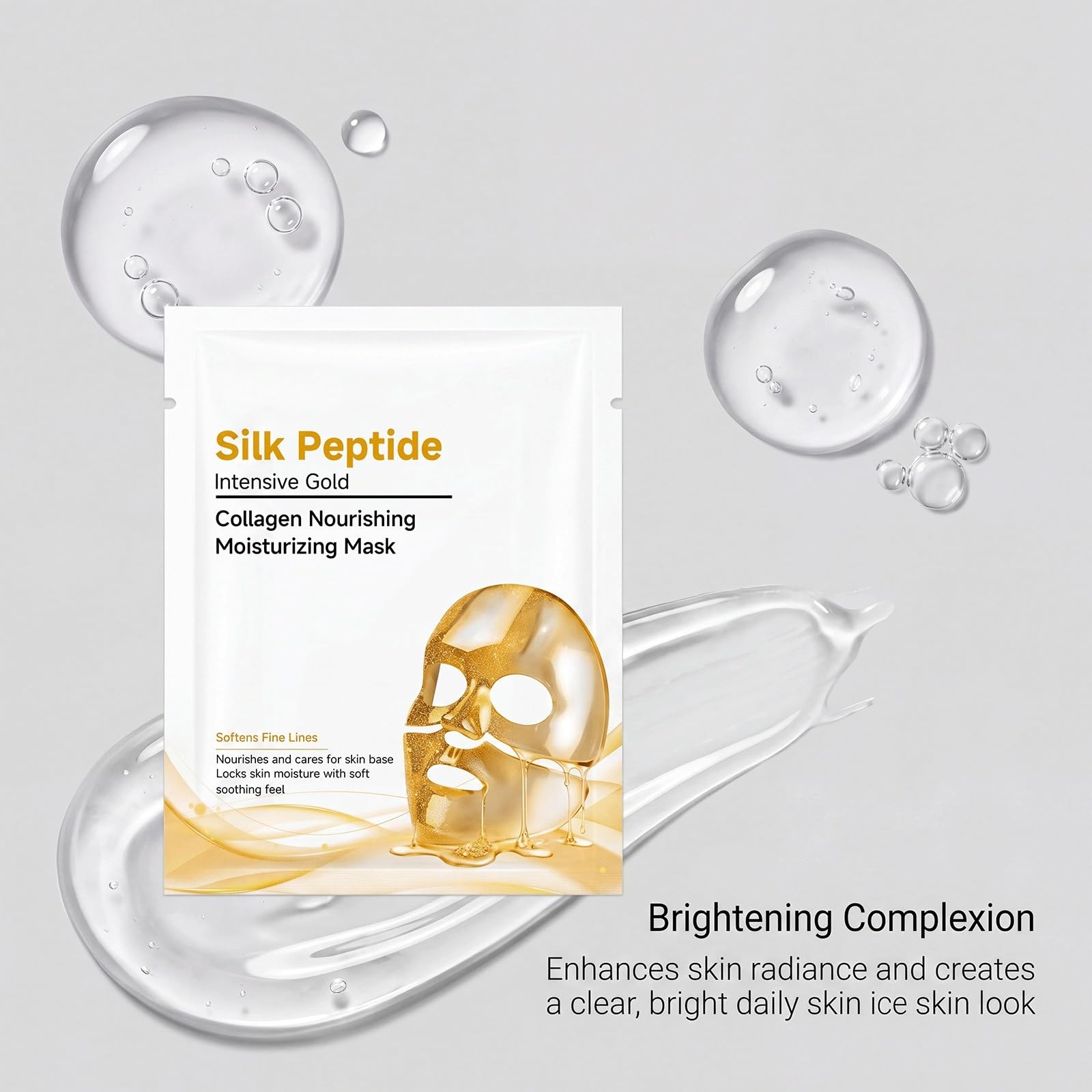 Maschera idratante al collagene, una maschera idratante e nutriente per una pelle luminosa, liscia ed elastica. 1 pezzo