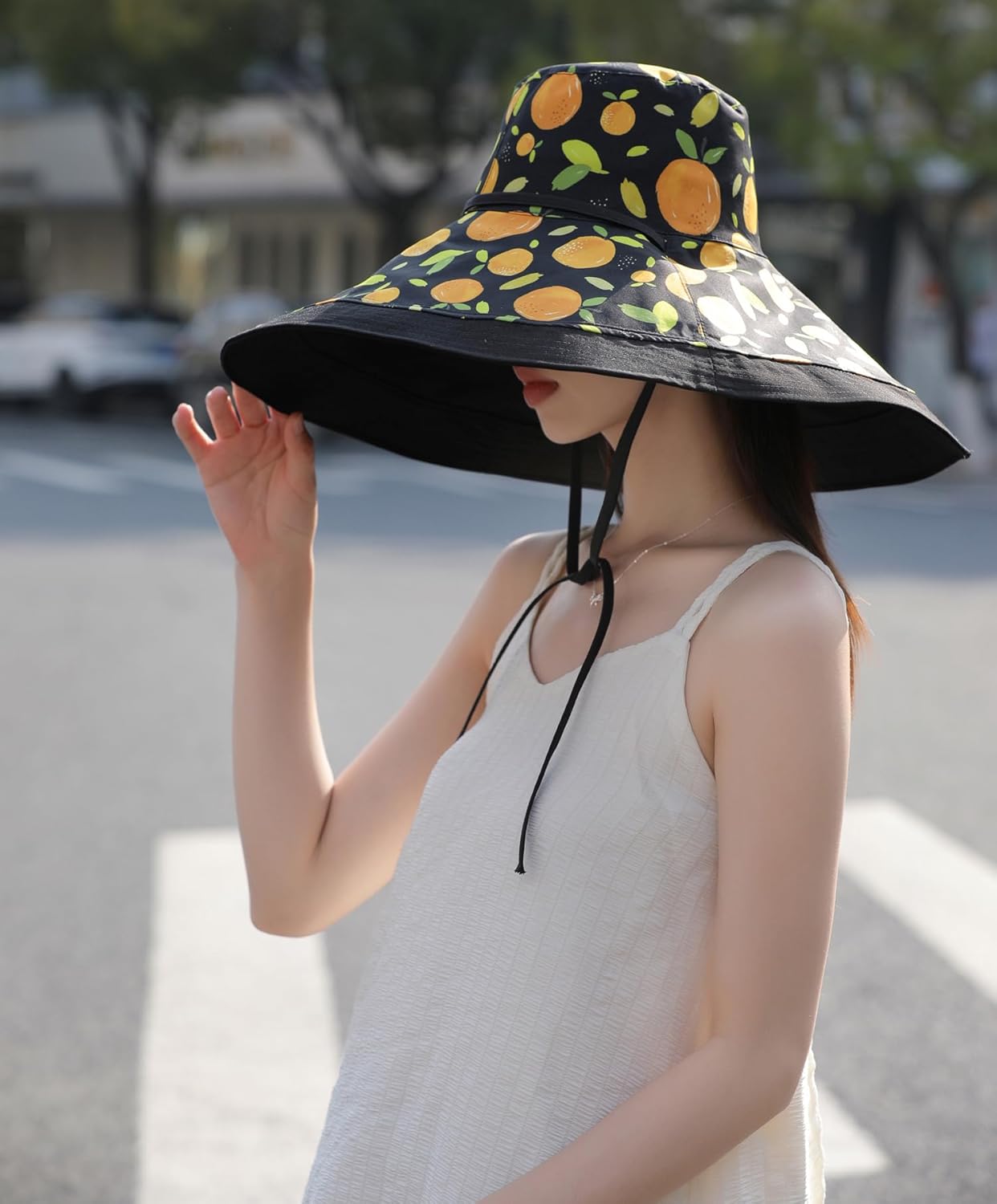 Wide Brim Women Sun Hat Summer Beach Bucket Fishing Hats Metal Wired Edge Packable UV Protection for Hiking Garden Travel - Image 5
