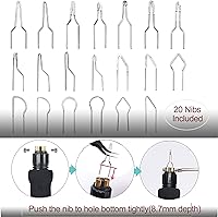 Vista 6 de Kit de combustión de madera, herramienta profesional para quemar madera, bolígrafos duales, bolígrafo de pirografía de quemador de madera