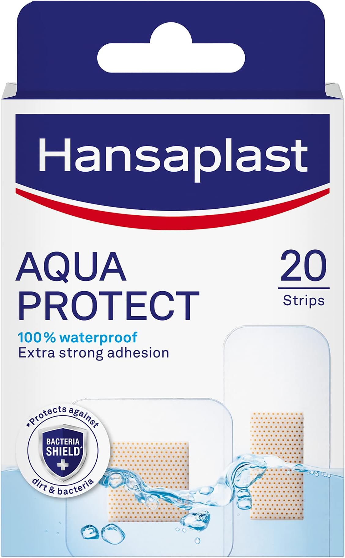 Aqua Protect Wound Plasters | 100% Waterproof Dressing | Plaster For Swimming and Bathing | Extra strong Adhesion | Non-stick Wound Pad | Flexible and Breathable Plaster| 20 Strips