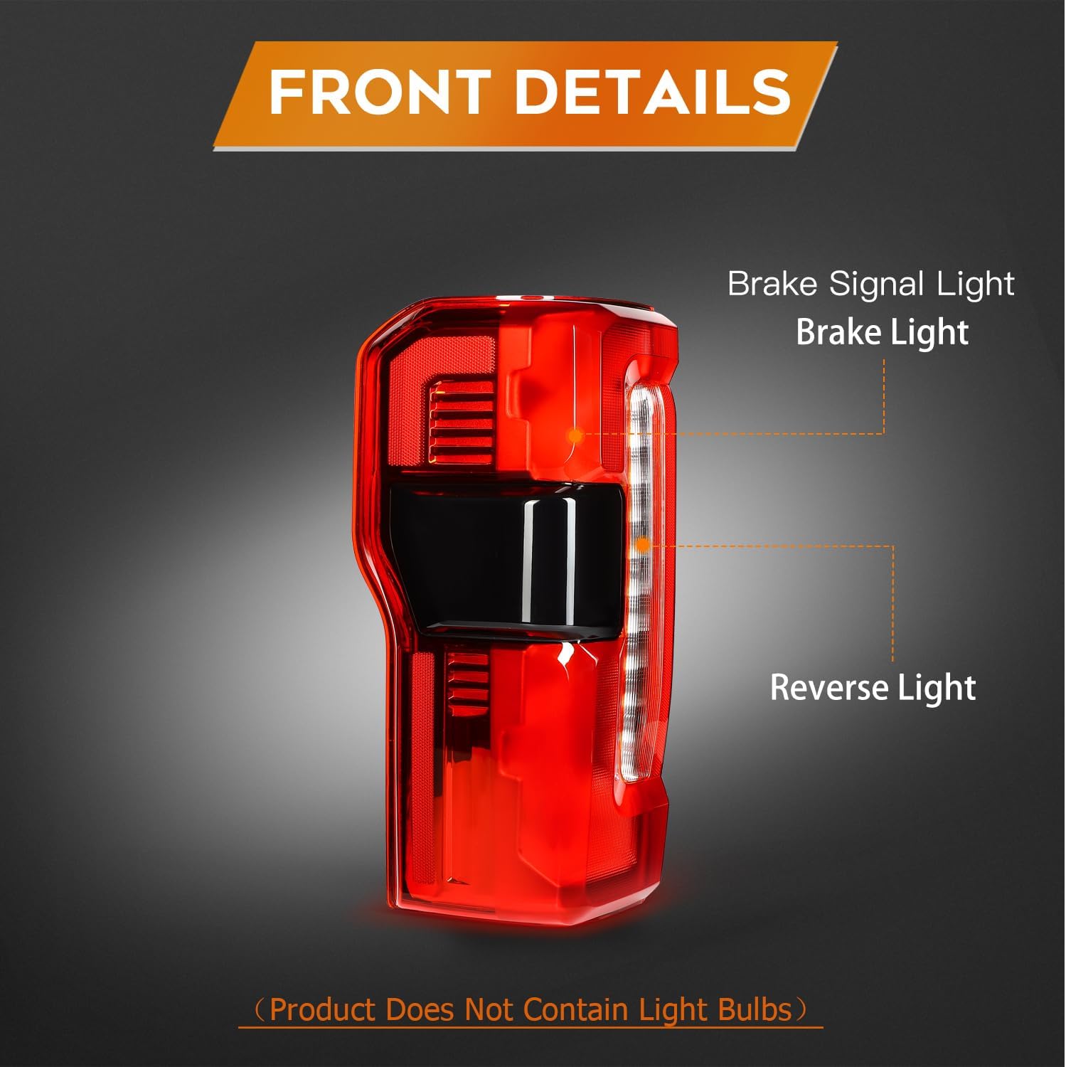Taillight Assembly Fit 2023 Fit For Ford F-250 F-350 Super Duty with Blind Spot Black Housing Red Lens Driver Side FO2800294 PC3Z13405B