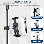 Support de tablette pour support micro, support de musique pour microphone réglable iPad iPhone Le support convient aux appareils de la taille de l'écran 4.7 à 12.9in Comprimés & Téléphones intelligents