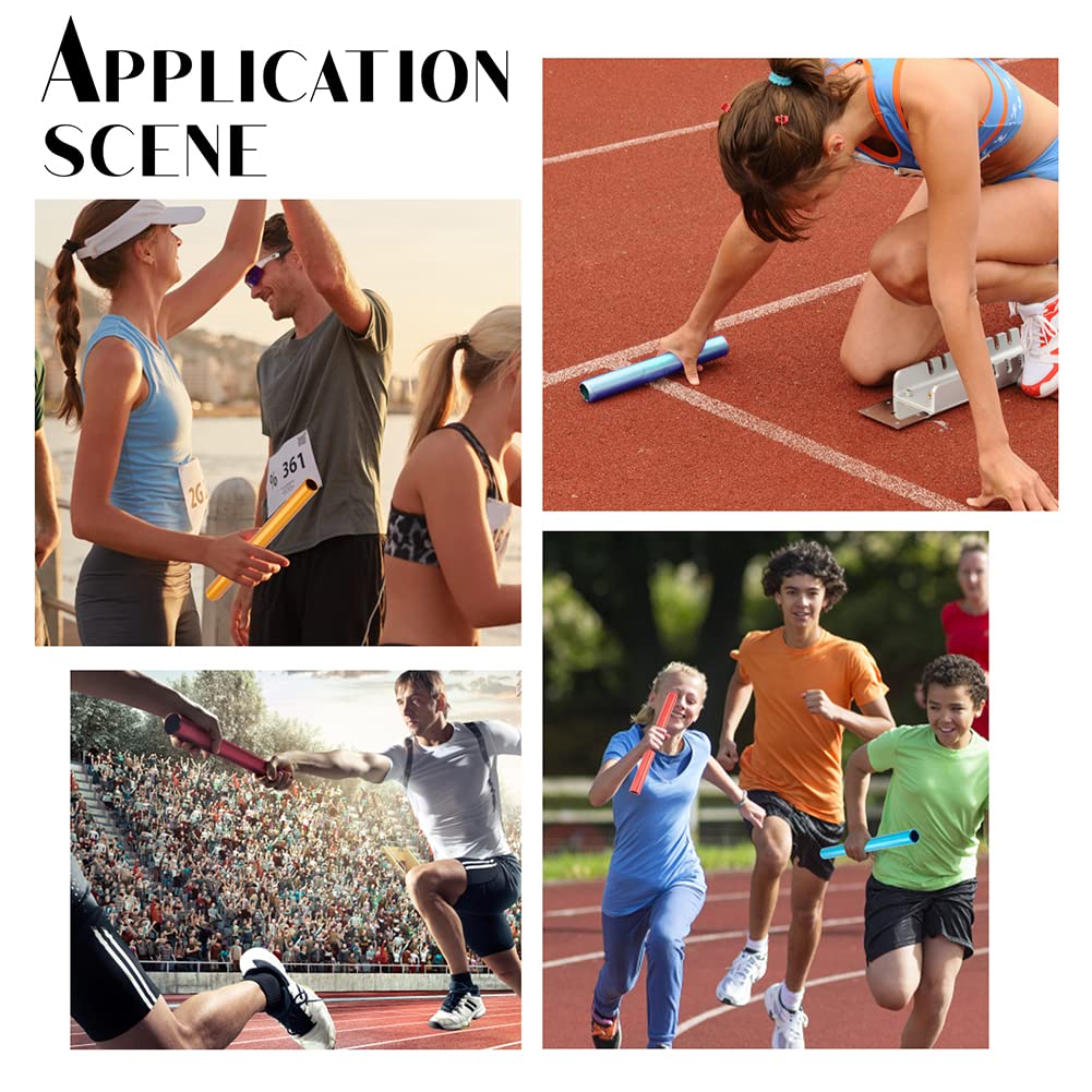 Set 4 Manganelli Per Staffetta In Lega Di Alluminio, 30 Cm, Colori Vivaci - Per Gare Atletiche, Scuola, Sport All'aperto - 11