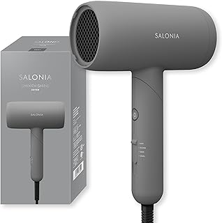 SALONIA サロニア スムースシャイン ドライヤー 大風量 速乾 軽量 ヘアドライヤー グレー【Amazon.co.jp限定】