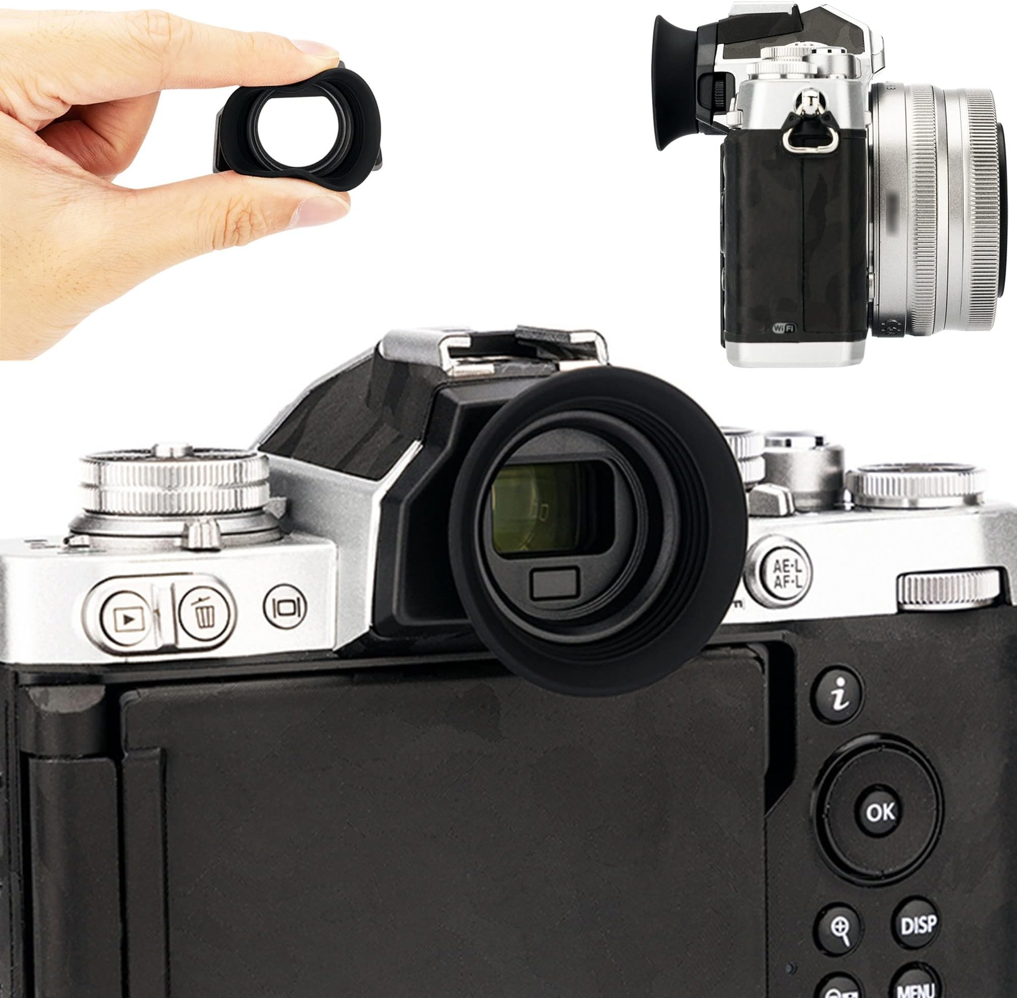 Soft Silicon Camera Viewfinder Eyecup Eyepiece Eyeshade for Nikon Zfc Z fc Camera Replaces Nikon DK-32 Eye Cup Protector