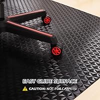 Vista 7 de SALLOUS Tapete para silla para suelo duro, 63" x 51" tapete para silla de oficina para suelo de madera dura, protector de suelo duro multiusos
