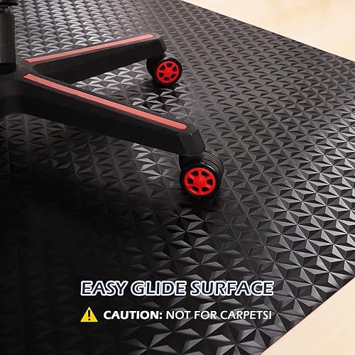 Miniatura 7 de SALLOUS Tapete para silla para suelos duros, tapete para silla de oficina de 47 x 36 pulgadas para suelo de madera dura, protector de suelo duro