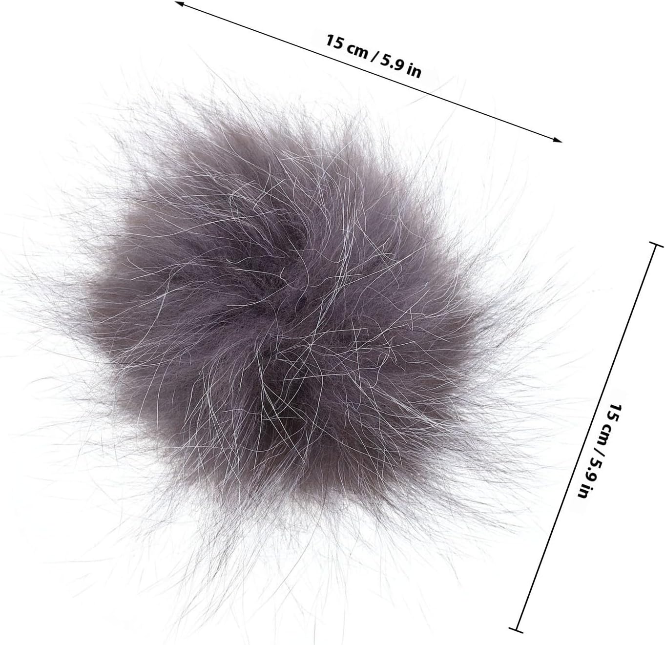SWOOMEY Large Faux Fur Pom Pom Ball for Hats and Bags Soft and Lightweight for DIY Projects and Crafting Accessories