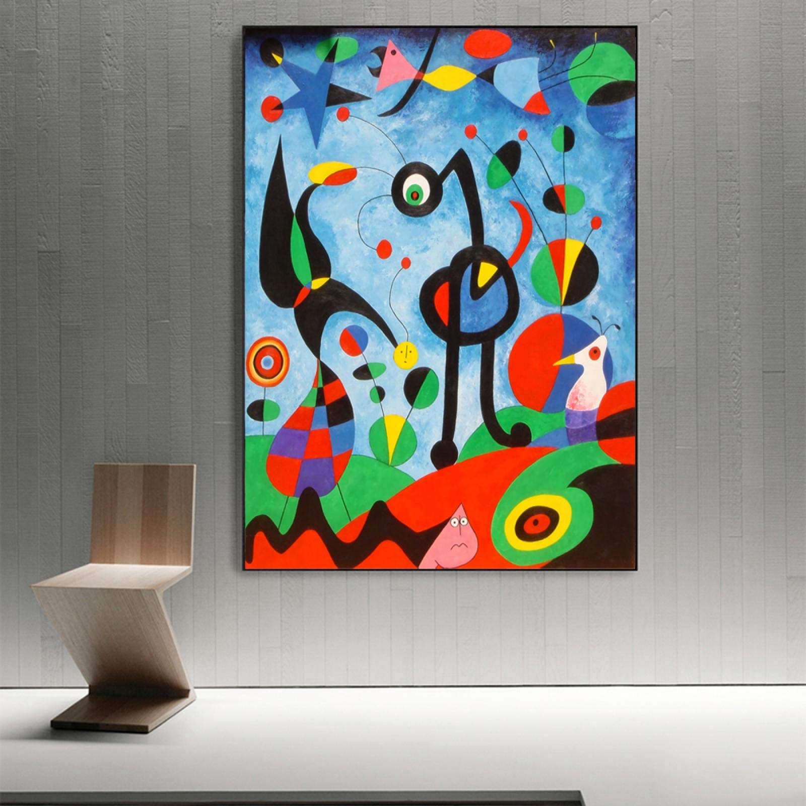 Sdvib Frameless The Garden 1925 By Joan Miro Canvas Paintings Wall Art Posters And Prints Joan Miro Famous Art Canvas Pictures For Living Room 50X70cm