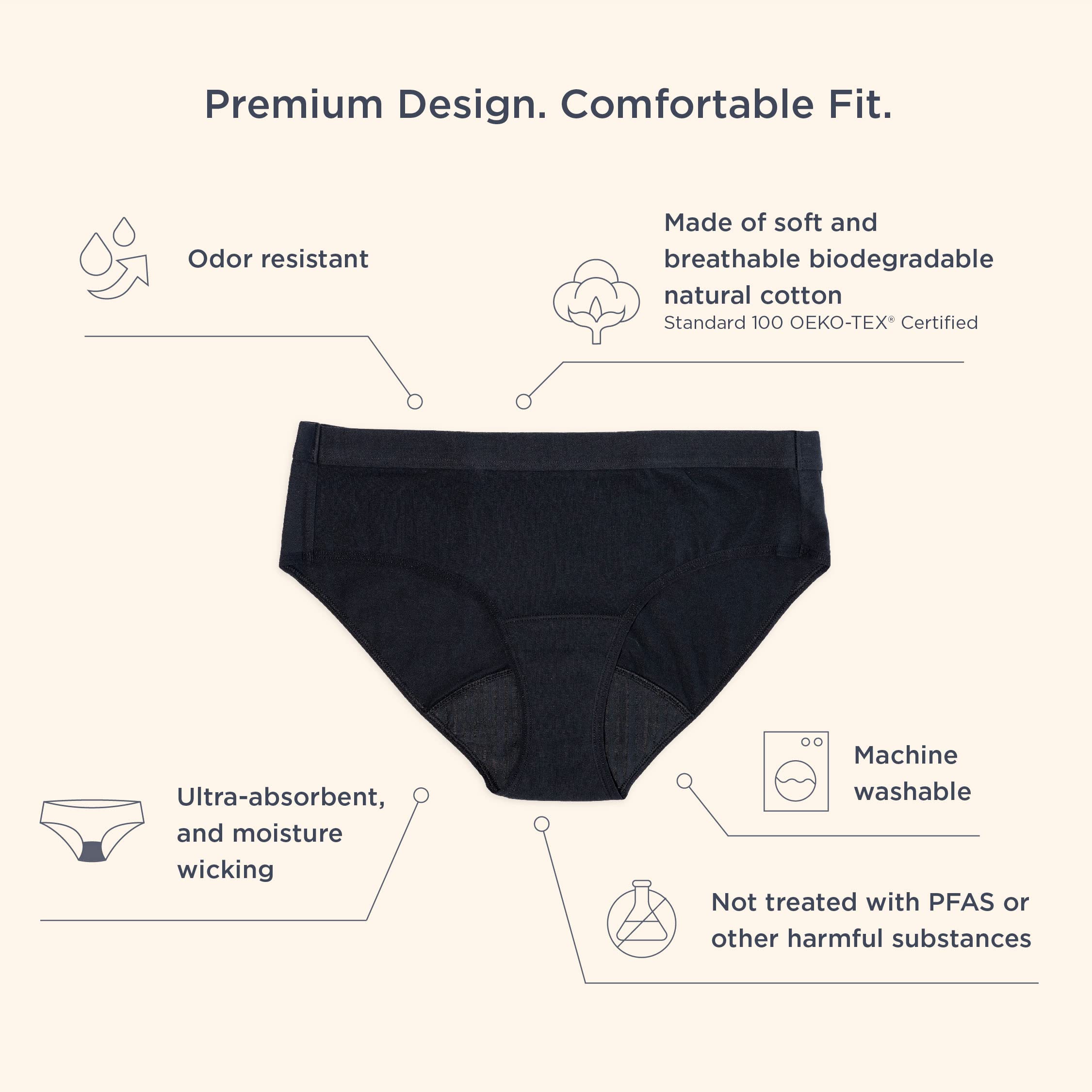 Saalt Soft Menstrual Cup (Desert Blush, Regular) & Cotton Brief Period 100% Cotton Underwear (Medium) - Best Sensitive Reusable Period Cup - Wear for 12 Hours - Tampon and Pad Alternative