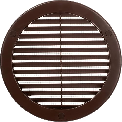 Miniatura 10 de Vent Systems 4 pulgadas (dimensiones de apertura) - Paquete de 5 - Cubierta de ventilación de alero negra - Rejilla de ventilación de aire redonda