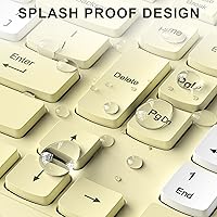 Vista 7 de Combo de teclado y mouse inalámbricos, teclado inalámbrico de tamaño completo y mouse DPI ajustable, receptor USB de 2.4 GHz, teclado y mouse