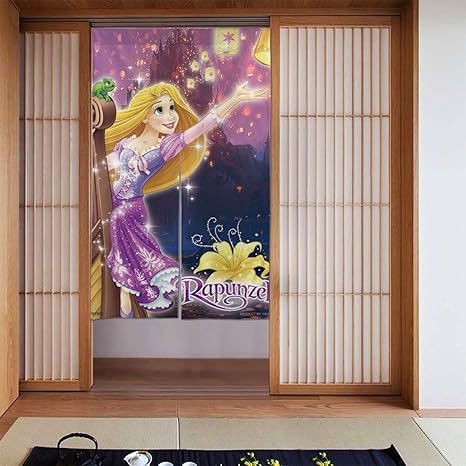 Amazon のれん 塔の上のラプンツェル アニメ 目隠し 間仕切り おしゃれ 遮光 ロング 暖簾 洗濯可 インテリア 玄関 キッチン 洗面所 リビング 飲食店 出入り口 トイレ 幅86cm 丈143cm のれん オンライン通販