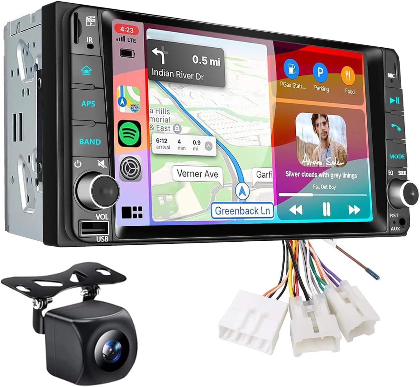 Car Radio Stereo w Carplay Navi Volume Knob for Toyota 4Runner 2003-2008/Tundra Sequoia 2003-2007 /RAV4 Camry 2002-2006 /Nissan Frontier Sentra Versa Note 2013-2018/Scion xB xA xD iQ tC FRS 2004-2016